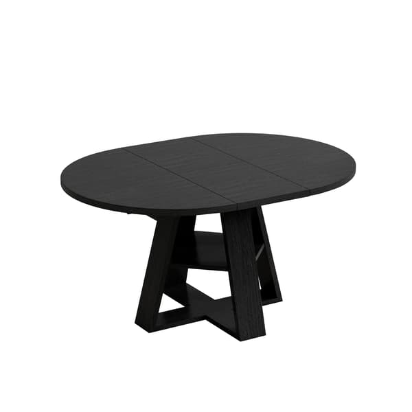 SONNENH Spisebord, MDF, Sort, 150 × 110 × 75 cm