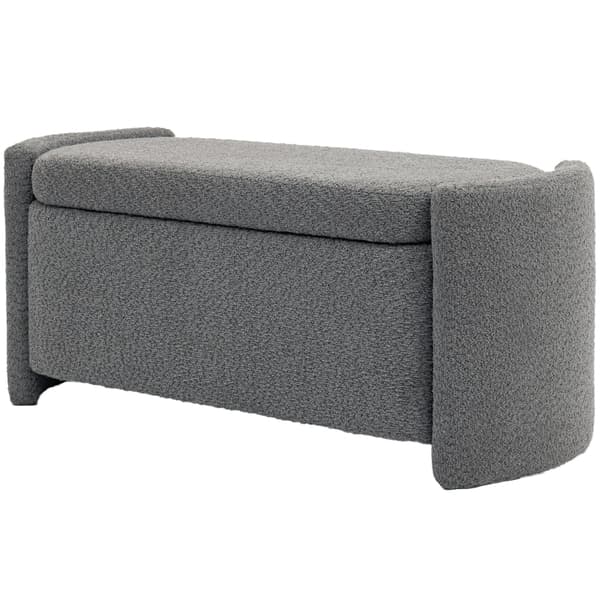 SONNENH Förvaringsbänk, Polyester, Grå, 105 × 44 × 45,5 cm