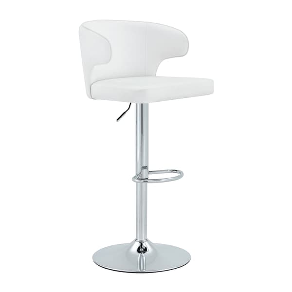 SONNENH Barstol – set med 2, PU, Vit, 49,7 × 45 × 110 cm