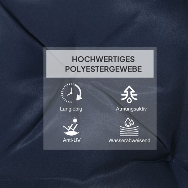 SONNENH Sittdyna – set med 2, Polyester, Blå, 98 × 50 × 8 cm