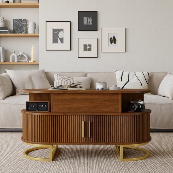 SONNENH Soffbord, MDF, Valnöt, 100 × 50 × 64 cm