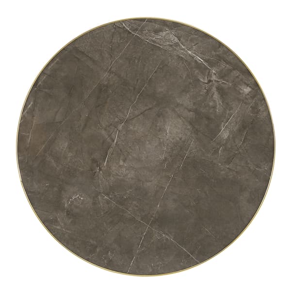 SONNENH Sidobord, MDF, Grå / Guldfärgad, 59,5 × 59,5 × 73,5 cm