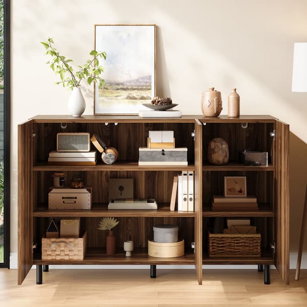 SONNENH Skoskab, MDF / Spånplade, Valnød, 120 × 37 × 80 cm