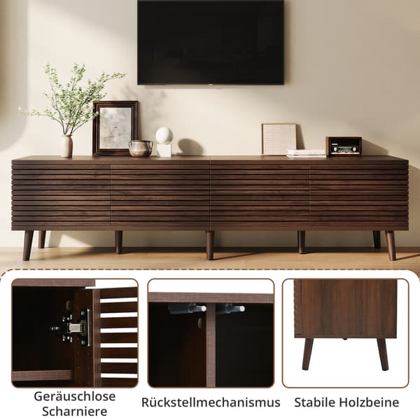 SONNENH TV-bord, MDF / Spånplade, Valnød, 180 × 40 × 46 cm