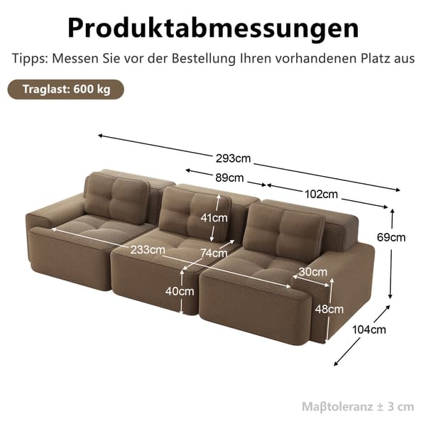 SONNENH Cloud Modular Sofa Boneless Sofa, Modular Corner Sofa, Overdimensioneret Modular Cloud Sofa, Komfortabel Corduroy Cloud Sofa Sofa