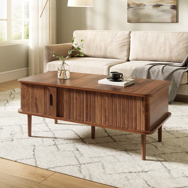 SONNENH Sofabord, MDF, Valnød, 100 × 48 × 55,5 cm