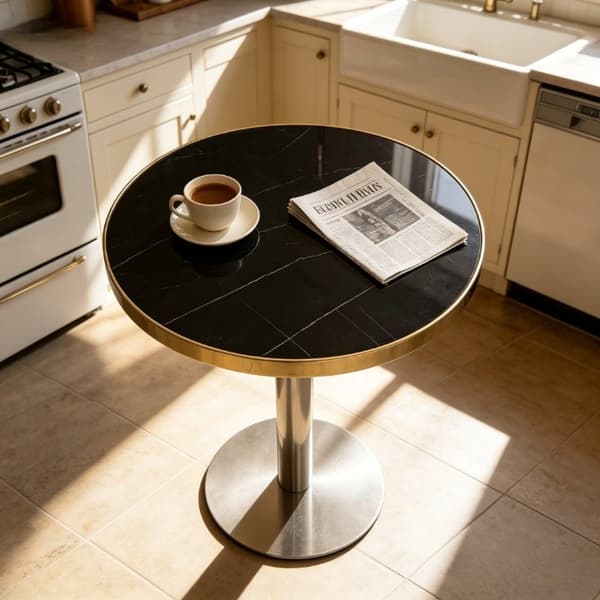 SONNENH Sidebord, MDF, Sort, 60 × 60 × 74 cm