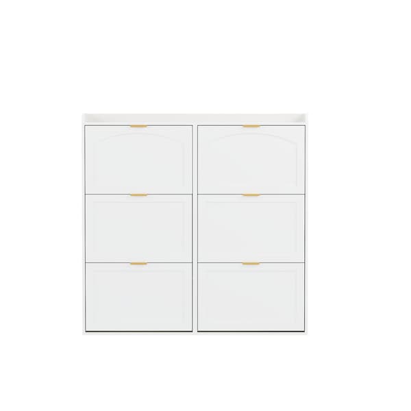SONNENH Skoskab, MDF / Spånplade, Hvid, 120 × 23 × 118 cm