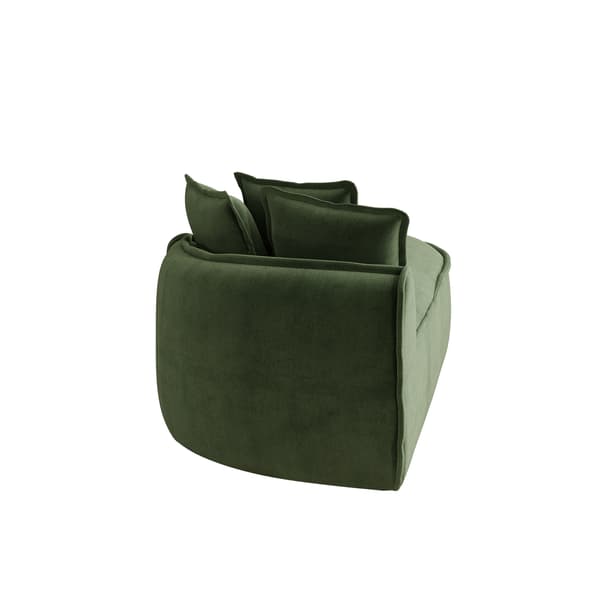 SONNENH Manchester Höger Chaise-soffa med kuddar Chenille -Grön