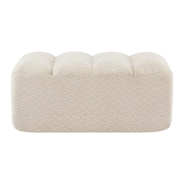 SONNENH Brravo Ottoman Granular Fleece-Beige White
