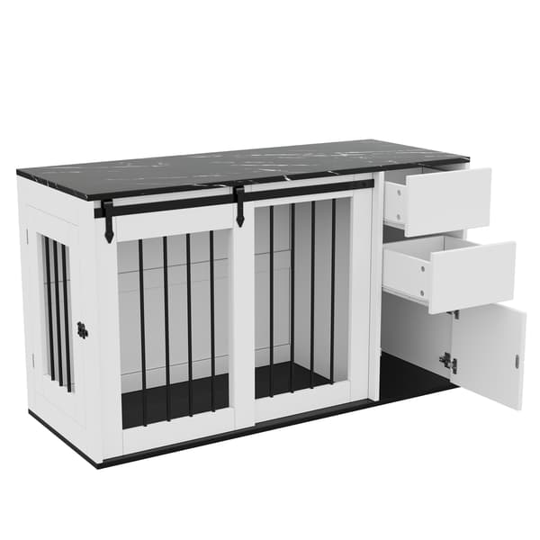 SONNENH Husdjursbur, MDF / Metall, Vit, 140 × 60 × 87 cm