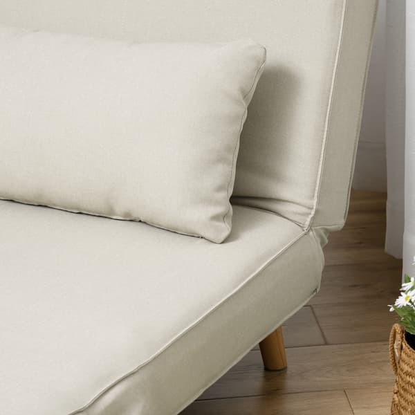 SONNENH Bäddsoffa, Trä, Krämvit, 94 × 78 × 80 cm