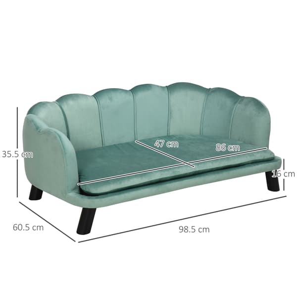 SONNENH Hundeseng, Polyester, Grøn, 98,5 × 60,5 × 35,5 cm