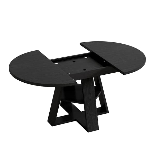 SONNENH Spisebord, MDF, Sort, 150 × 110 × 75 cm