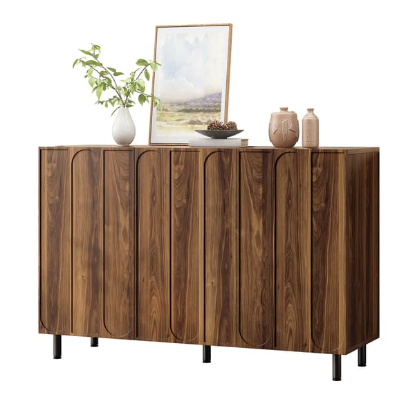 SONNENH Skoskab, MDF / Spånplade, Valnød, 120 × 37 × 80 cm