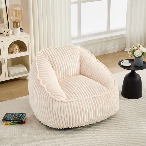 SONNENH Sittsäck, Chenille, Beige, 98 × 92 × 73 cm