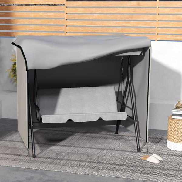 SONNENH Skyddsöverdrag för trädgårdsmöbler, Polyester, Grå, 177 × 114 × 152 cm