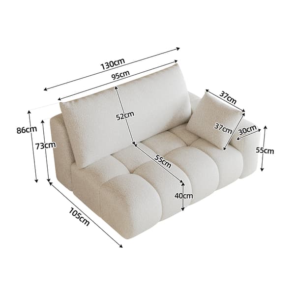 SONNENH Y160-Right 2-sits, Krämvit