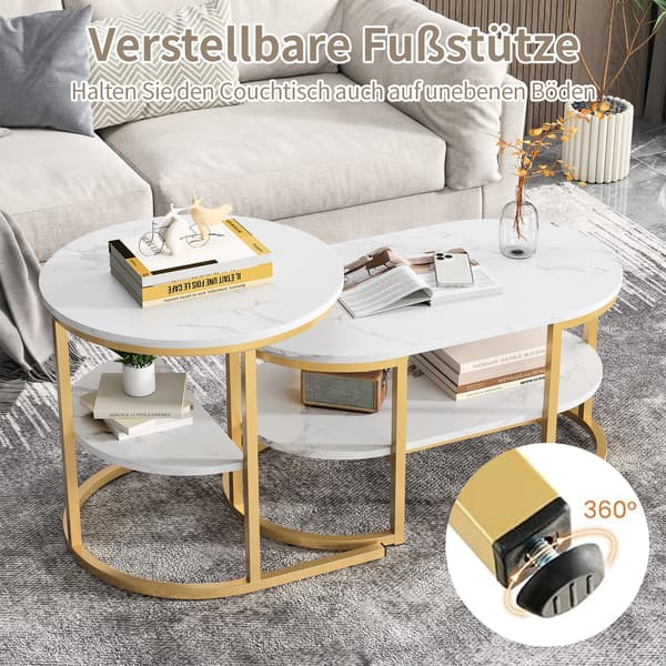 SONNENH Sofabord - guld