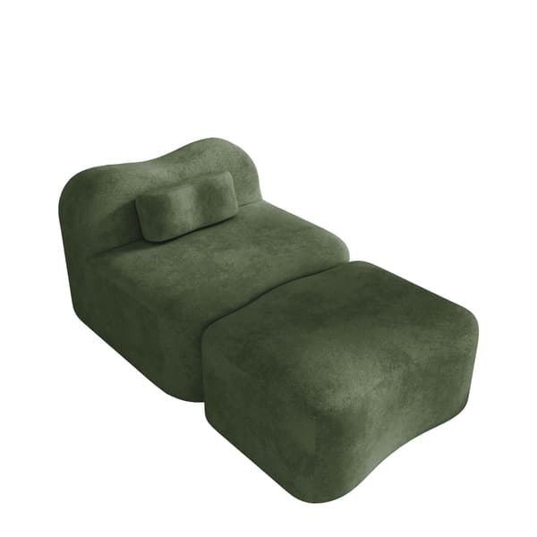SONNENH Sofa, Velour, Grøn, 96 × 167 × 70 cm