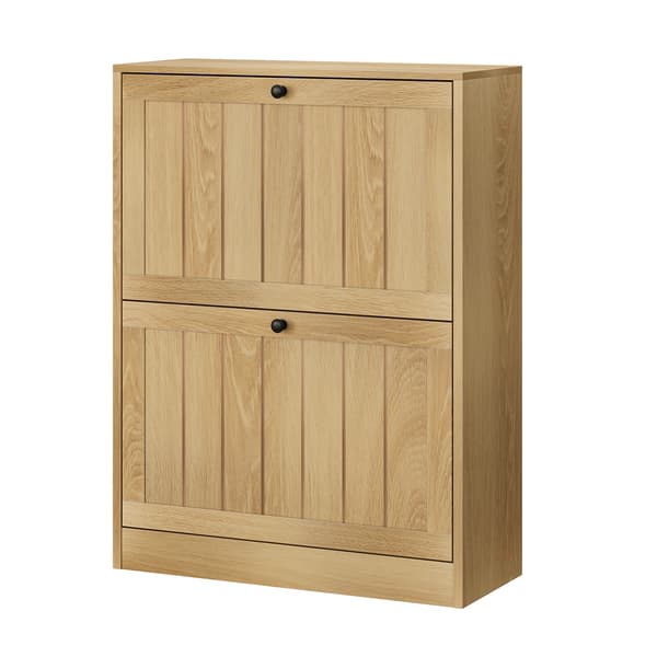 SONNENH Skoskab, MDF / Spånplade, Eg, 60 × 24 × 80 cm
