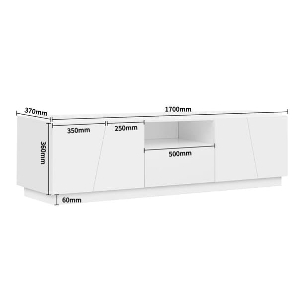 SONNENH Modernt TV-skåp 170 cm. Diagonal patchwork-stil
