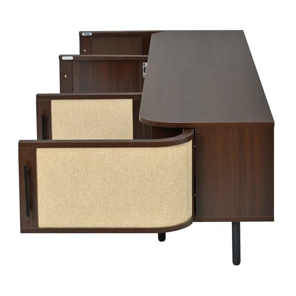 SONNENH TV-bord, MDF, Valnød, 120 × 40 × 82 cm