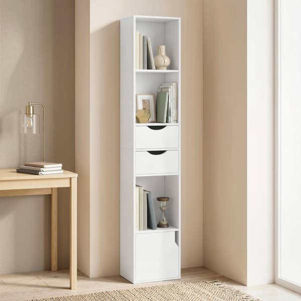 SONNENH Reol, MDF, Hvid, 30 × 24 × 158 cm