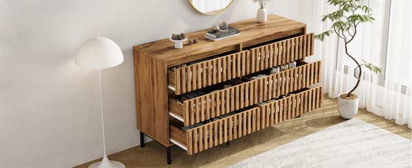 SONNENH Kommode, MDF / Spånplade, Naturfarvet, 120 × 40 × 81 cm
