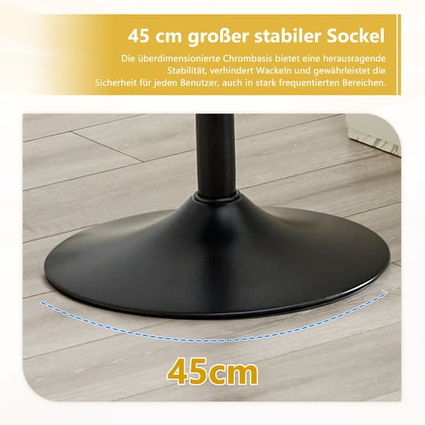 SONNENH Barstol – set med 2, PU, Vit, 49,7 × 45 × 110 cm
