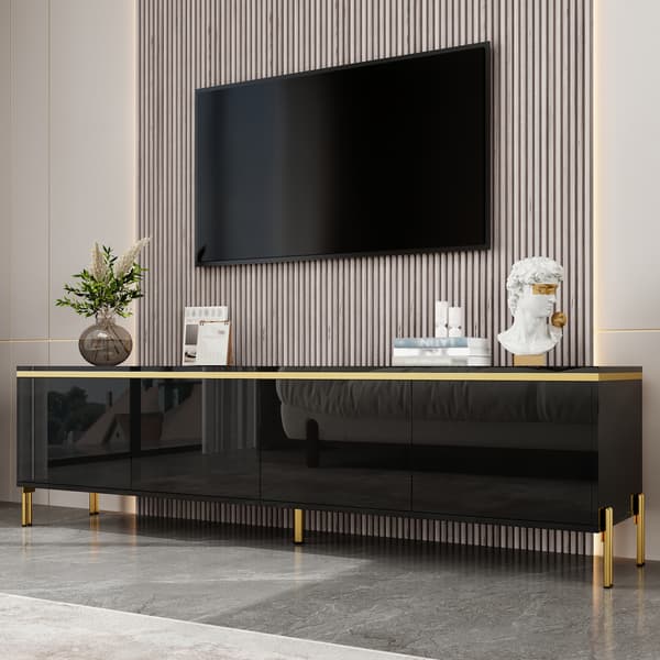 SONNENH TV-bord, Spånplade, Sort, 170 × 38 × 50 cm