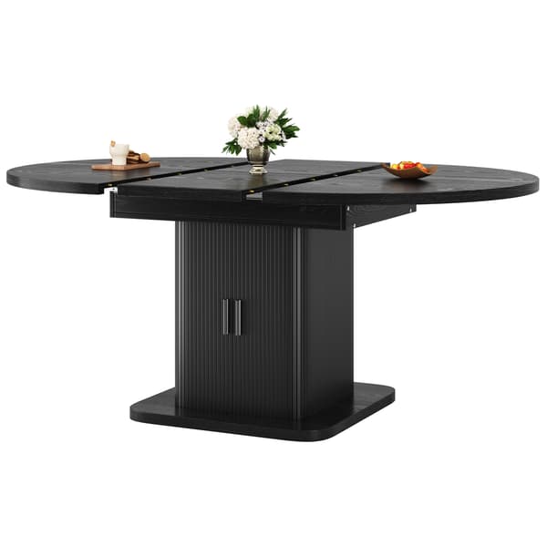 SONNENH Matbord, MDF / Metall, Svart, 110 × 110 × 75 cm