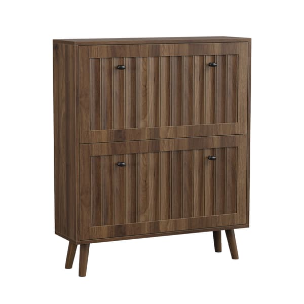 SONNENH Skoskab, MDF / Spånplade, Valnød, 80 × 24 × 95 cm