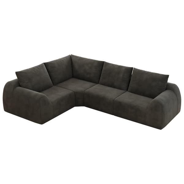 SONNENH Sofa, Stof, Mørkegrå, 267 × 200 × 85 cm