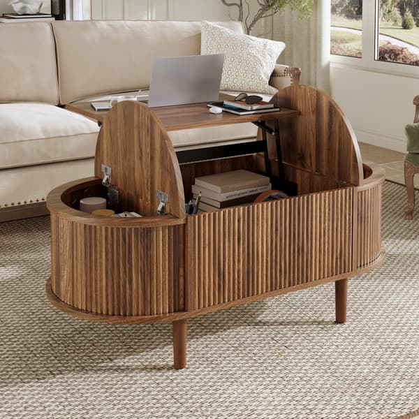 SONNENH Soffbord, MDF, Valnöt, 100 × 48 × 53,5 cm