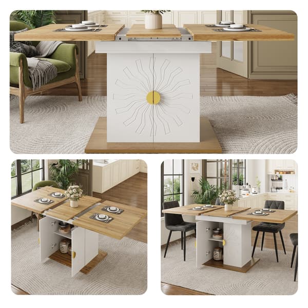 SONNENH Matbord, MDF, Vit, 110 × 70 × 76,5 cm