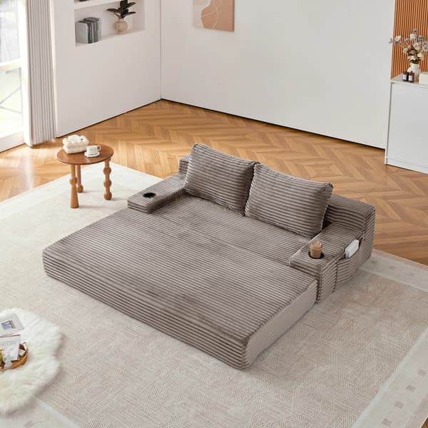 SONNENH Bäddsoffa, Manchester, Brun, 180 × 85 × 62 cm