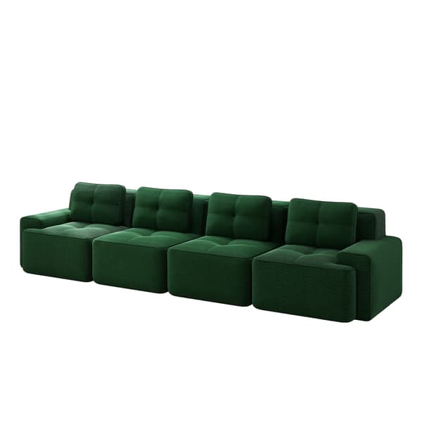 SONNENH Boneless Sofas för vardagsrum, Modular Sofa, 4 Seater Comfortable Upholstered Deep Seat Corduroy Cloud Sofa, Montering Gratis Soffa