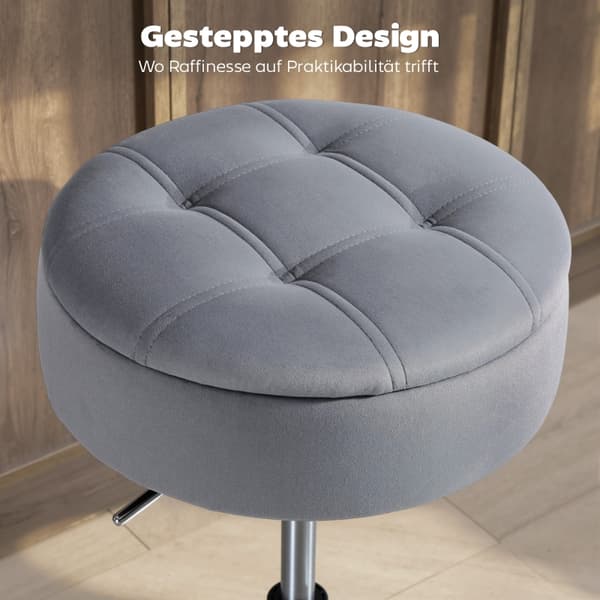 SONNENH Barstol, Polyester, Grå, 39 × 39 × 65 cm