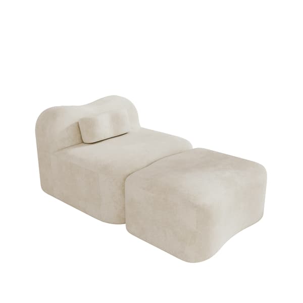 SONNENH Soffa, Sammet, Beige, 96 × 167 × 70 cm