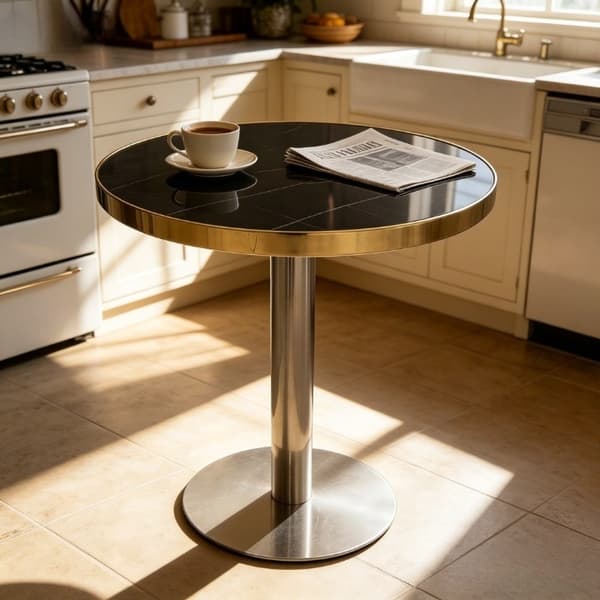 SONNENH Sidebord, MDF, Sort, 60 × 60 × 74 cm