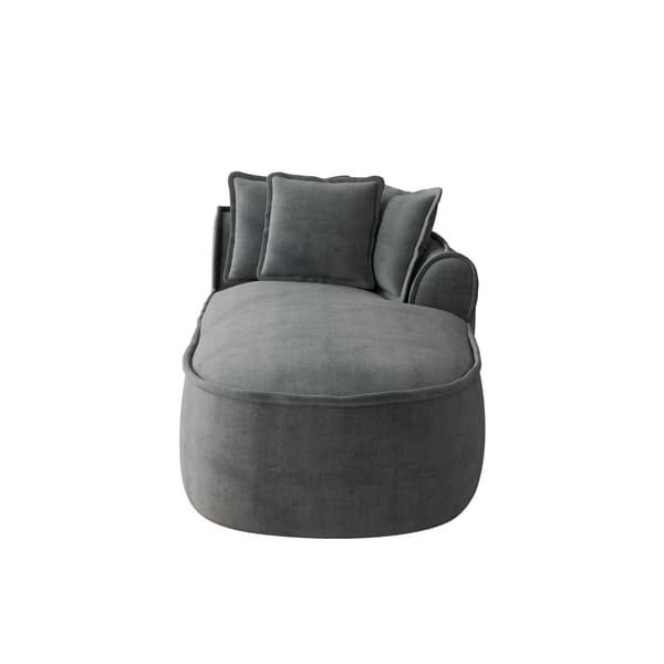 SONNENH Manchester Höger Chaise Soffa Med Kuddar Chenille -Grå