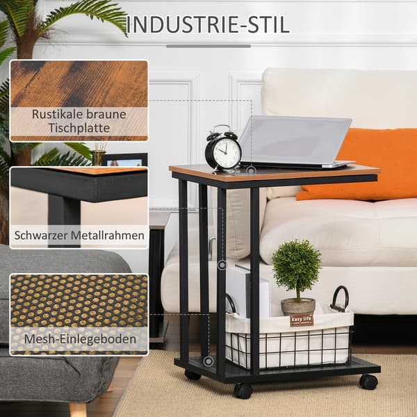 SONNENH Sidebord, MDF, Sort, 51 × 36 × 65 cm