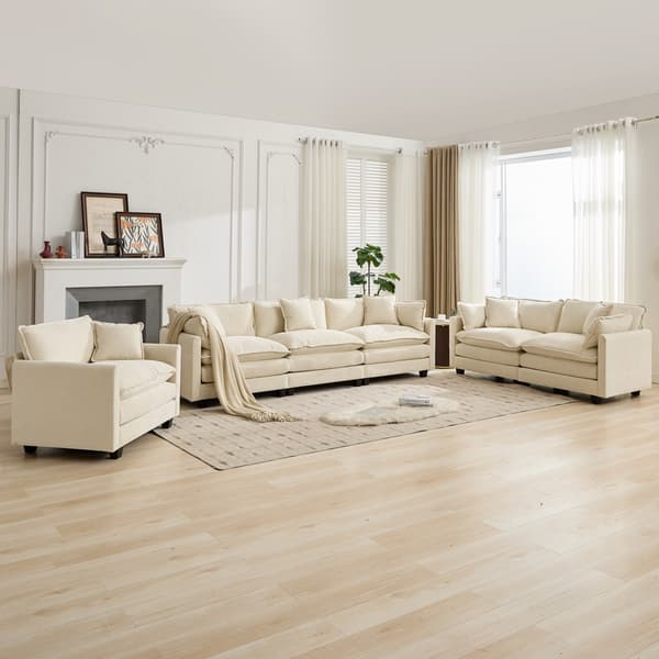 SONNENH Cloud Sofa one Seat (Armrests ingår inte), Modern Sectional Couch, för vardagsrum sovrum och lägenhet