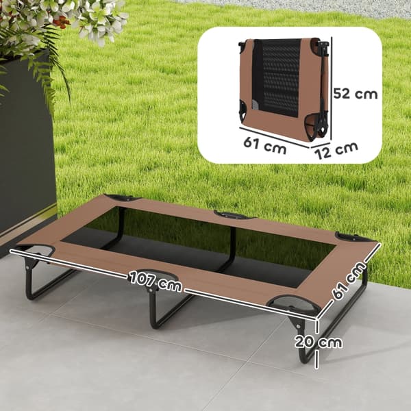 SONNENH Hundeseng, Polyester, Brun, 107 × 61 × 20 cm