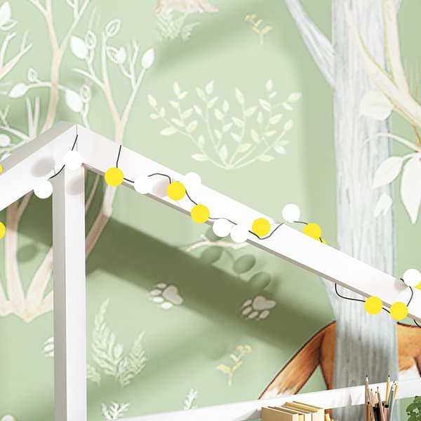 Barnsäng, 90 x 200 cm, vit, med förvaring