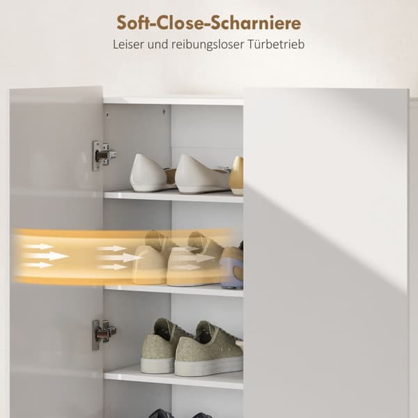 SONNENH Skoskab, Træ, Hvid, 72 × 34,5 × 103 cm
