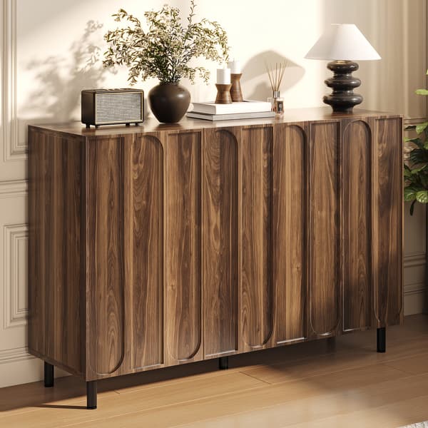 SONNENH Skoskab, MDF / Spånplade, Valnød, 120 × 37 × 80 cm