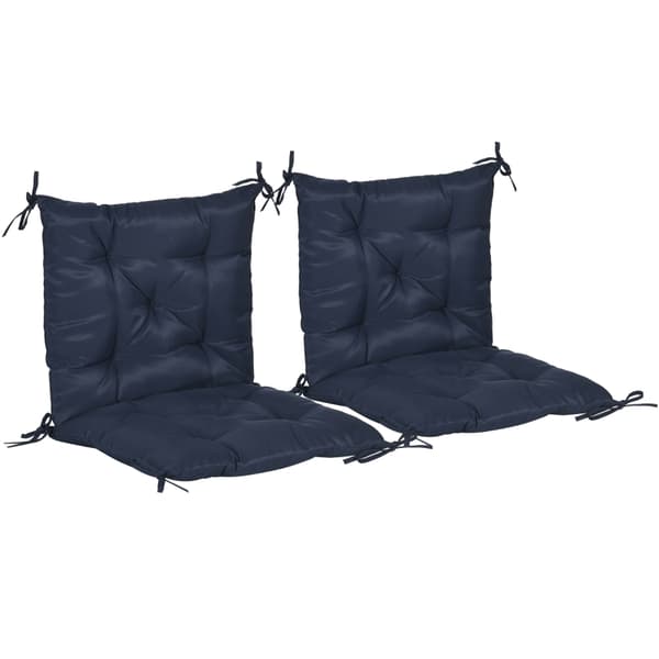 SONNENH Sittdyna – set med 2, Polyester, Blå, 98 × 50 × 8 cm