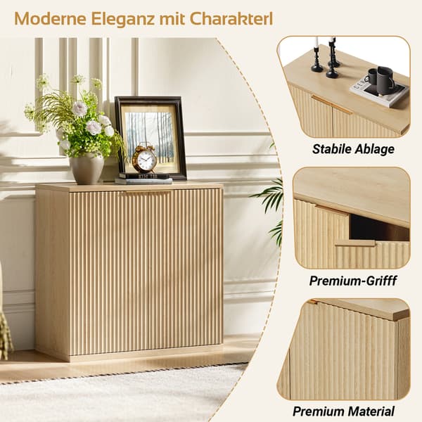 SONNENH Sideboard, MDF, Ek, 80 × 40 × 80 cm